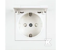 Panasonic Karre Kištukinis lizdas su įžeminimu (Schuko, IP20), su dangteliu, baltas (90963612)