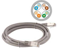 Patch-cord S/FTP kat.6A LSOH 3.0m pilka ALANTEC