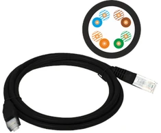 A Lan Technologie Alantec A-LAN KKU5CZA0.5 networking cable Juodas 0.5 m Cat5e U/UTP (UTP)