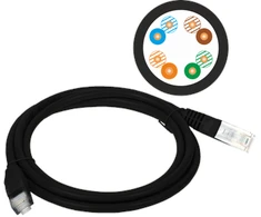 Alantec KKU5CZA5 networking cable 5 m Cat5e U/UTP (UTP) Juodas