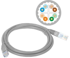 Patch-cord U/UTP kat.6A LSOH 3.0m pilka ALANTEC