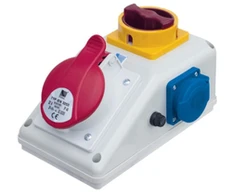 Pawbol Fiksuotosios grandinės pertraukiklis R- BOX KOMAPKT 1x32A / 5P 1x250V, išjungtas 0 / 1 (B.32501)