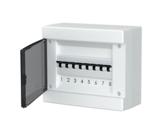 Pawbol C.1308-P Moduliniai, paviršiuje montuojami plastikiniai skirstomieji įrenginiai 1x8 IP40 C.1308-P