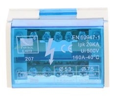 Pawbol Pasiskirstymo blokas 100A 500V 2P 7- mygtukas E.4073