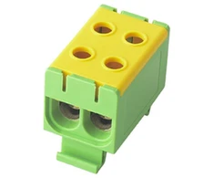 Pawbol 2 bėgių gnybtų blokas Cu: 2,5-50 mm2 Al: 6-50 mm2 Pawbol geltonai žalias E.4150/Ż-Ż