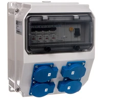 PCE 9018012 Stacionarus skirstomasis skydas LUBLIN 9 moduliai su 4xGS apsauga 16A 250V FI40 IP44 9018012