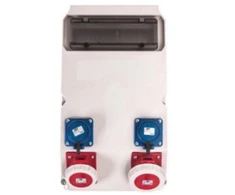 PCE SUWAŁKI 2x13mod skirstomieji įrenginiai su saugikliu. 2*63/5*2C 2*32/5*2C 2GS*2B FI8001 IP44 90277258W – 90277258W