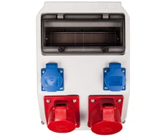 PCE 9036522W Pastato skirstomoji plokštė ADAMÓW 32A/5P 16A/5P 2x2P+Z be apsaugos 9036522W