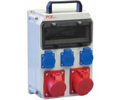 PCE 90EKO002 ECOLINE nešiojamas skirstomasis skydas 2x32A/5P 3GS be IP44 apsaugos 90EKO002