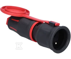 PCE Guminis lizdas su kištuku 16A 230V 3P IP54 TOP TAURUS2 24711-sr