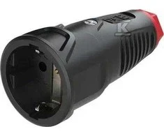 PCE Lizdas przenośne gumowe 16A 2P+Z 230V VDE IP20 /pełna guma/ TAURUS2 2520-sr