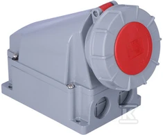 Elteco PCE „Power Twist“ fiksuotas lizdas 63A 400V 3P+N+Z be droselio