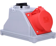 PCE Fiksuotas lizdas su jungikliu Combo- Pol 32A 400V 3P + Z + N 230V IPv44 96062541 W