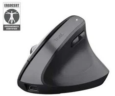 Pelė Trust BAYO+ ERGONOMIC WIRELESS Juodas