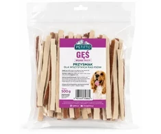 PETITTO Minkšti žąsienos sumuštinių skanėstai šunims - 500g