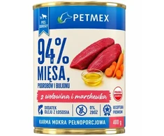 Petmex su jautiena i marchewką suaugusiems šunims 400g
