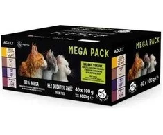 Pet Republic PETREPUBLIC Mega Pack vištiena with veal, duck, kalakutiena, jautiena – šlapias kačių maistas – 40x100g
