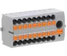 Phoenix Contact 1019556 PTVFIX 6/18X2.5-NS35A GY skirstomasis blokas, pilka pramoninė jungtis - 18 prijungimo taškų, kurių skerspjūvis 2,5 mm2