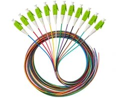 Alantec Pigtail SM 1J 9/125 wtyk LC/APC dł. 2 m ''EASY STRIP'' pakuotė. 12 vnt. wielokolorowe (FOI-LCA-9SM-2-OP)