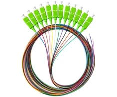 Alantec Pigtail SM 1J 9/125 wtyk SC/APC (G.657.A1) dł. 2 m ''EASY STRIP'' pakuotė. 12 vnt. wielokolorowe (FOI-SCA-9SM-2-G657A-OP)