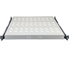 19" 1U ištraukiama lentyna, 570 mm gylio, pilka, 4 ALANTEC tvirtinimo taškai