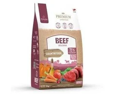 Šunų maistas - POKUSA Premium pasirinkimas jautiena suaugusių šunų sausas maistas begrūdis 3kg