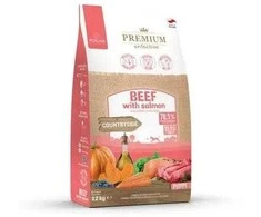 Gyvūnų Maistas - POKUSA Premium pasirinkimas šuniukams jautiena lašiša 12kg be glitimo