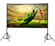 Projektorius EXTRALINK FOLDABLE Projektoriaus ekranas 100" 16:9, 220x125cm, Baltas, WITH STAND, PSF-100