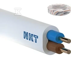 NKT INSTAL YDYP 2X1 baltas 100 m