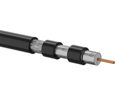 RG6 75 omų gelis Trishield išorinis koncentrinis koncentrinis laidas, 1.02/4.55/6.86 PE Fca 500m ALANTEC
