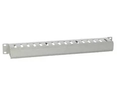 Pulsar RAOK-1M-G Horizontalus metalinis kabelių organizatorius su dangteliu 1U, pilkas
