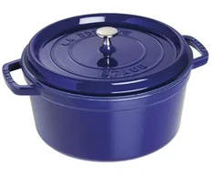 Puodas żeliwny apvalus Staub - 6.7 litrów, Mėlyna