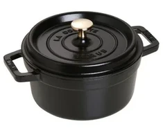 Apskritas ketaus puodas Staub – juodas, 2,2 l