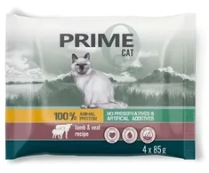 PUPIL Prime bogata w jagnięcinę su indykiem + cielęcinę su królikiem karma katei 4x85g