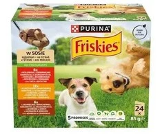 Purina Nestle Friskies in sauce – drėgnas ėdalas šunims – 24x85g