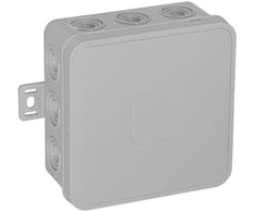 Tuščia ant paviršiaus montuojama dėžutė su 12 įvadų VIPLAST V7 click Pilkas IP54 100x100x41mm 037-03