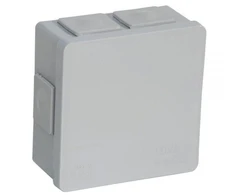 Tuščia ant paviršiaus montuojama dėžutė su 6 įvadais VIPLAST VP-02 click Pilkas IP55 86x86x40mm 002-03