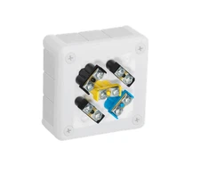 Ant paviršiaus montuojama dėžutė su gnybtais, 12 įvadų VIPLAST VP-41 Baltas IP55 98x98x42mm 041-51