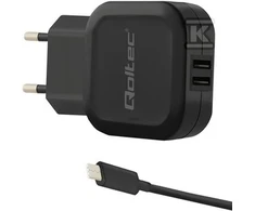 Pakrovėjas - Qoltec 50188 Universalus AC/DC 17W Juodas