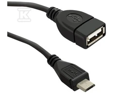 QOLTEC 50404 Qoltec Cable USB OTG 2.0 A female Micro USB B male 0.2m