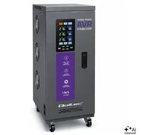 Qoltec Trifazis įtampos stabilizatorius AVR MULTIPROTECTION |10kVA | Tikslumas ± 3% | Servovariklis 3F | LCD | Expert Line
