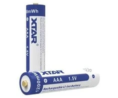 R03 / AAA 1,5 V Xtar 750 mAh baterijos (4 vnt. dėžutė) su apsauga