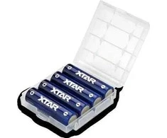 R06 / AA 1,5 V Xtar 2500 mAh baterijos (4 vnt. dėžutė) su apsauga