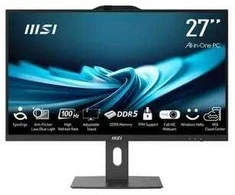 MSI AIO PRO AP272P 14M-886XEU i7-14700 27" IPS LED FHD Non-Touch Anti-Glare 16GB SSD 1TB M.2 AX211 WiFi 6E No OS Juodas