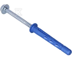 Nailoninis kaištis su varžtu RawlPlug R-FF1-N-10K080; 9,8x80 mm; 7,0x89 mm; SW13/T40; 1 vnt.