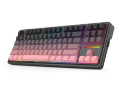 REDRAGON K728SP-RGB-PRO Antonium Pro klaviatūra USB + RF belaidė + Bluetooth Juodas, Rožinė
