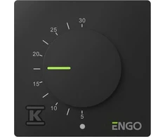Engo Controls Engo ESIMPLE termostatas su ratuku 230V šildymui/šaldymui juodas
