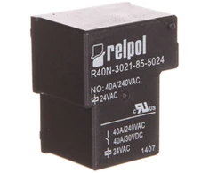 Relpol 2614841 Pramoninė relė 1Z 40A 24V AC PCB R40N-3021-85-5024 2614841