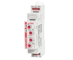 Relpol 863203 Laiko relė 1P 1 s–10 dienų 230 V AC 50/60 Hz, uždelstas įjungimas ir išjungimas RPC-1ER-A230 863203