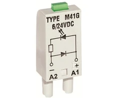 Relpol M41G MODULIS ŽALIAS+LED.6/24VDC